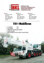 Tadano ATF 110G-5 load chart for BKL