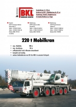 Tadano ATF 220G-5 load chart for BKL